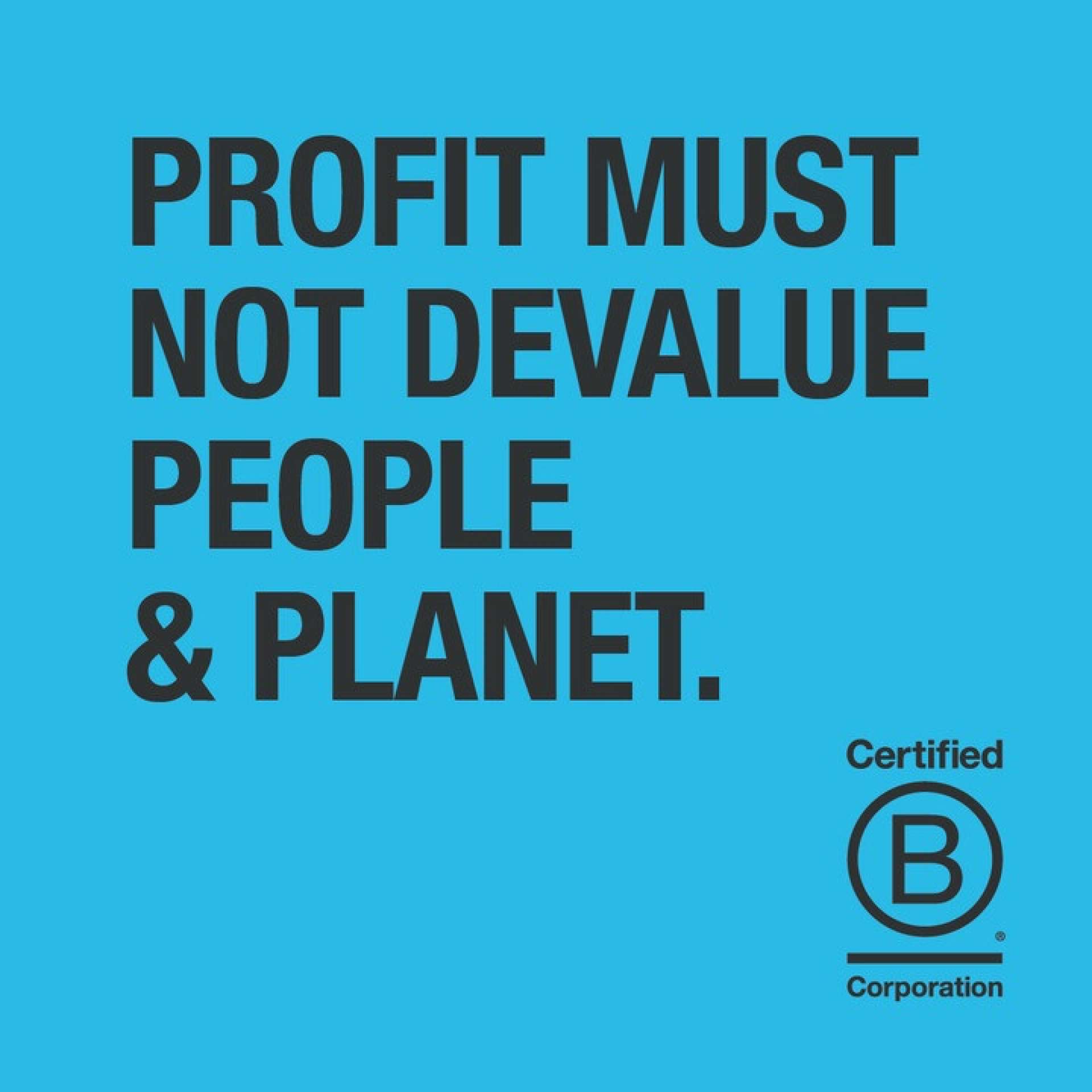 B Corp Profit Must Not Devalue People Planet