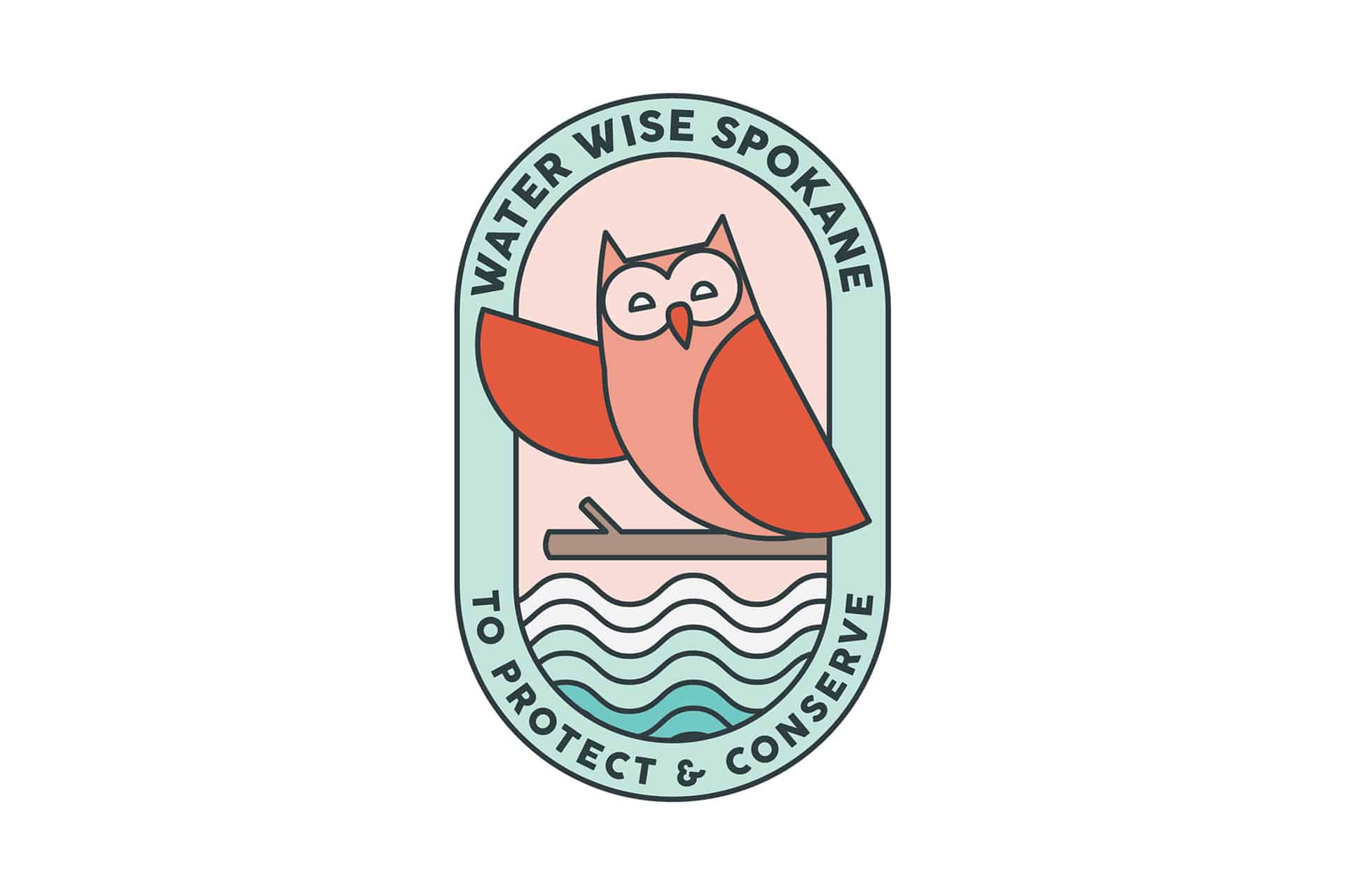 Spokane water wise owl logo.